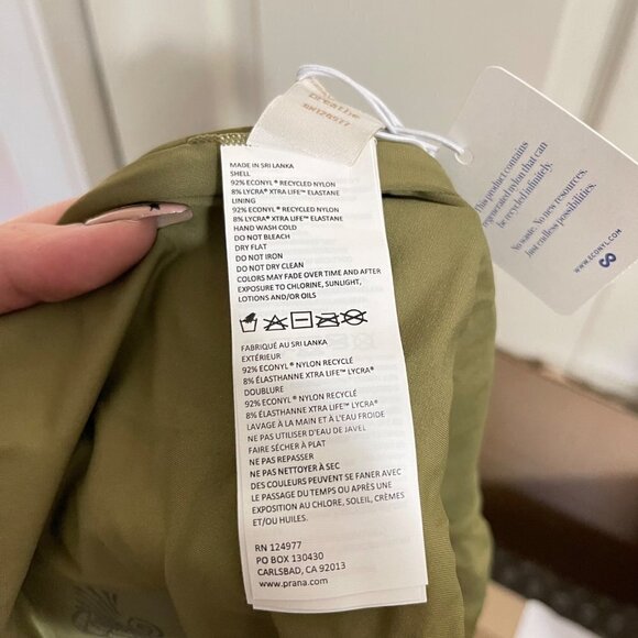 PrAna Womens NWT Olive Green  Emarsee Cheeky UPF 50+ Bikini Bottoms Sz XL - Picture 8 of 10